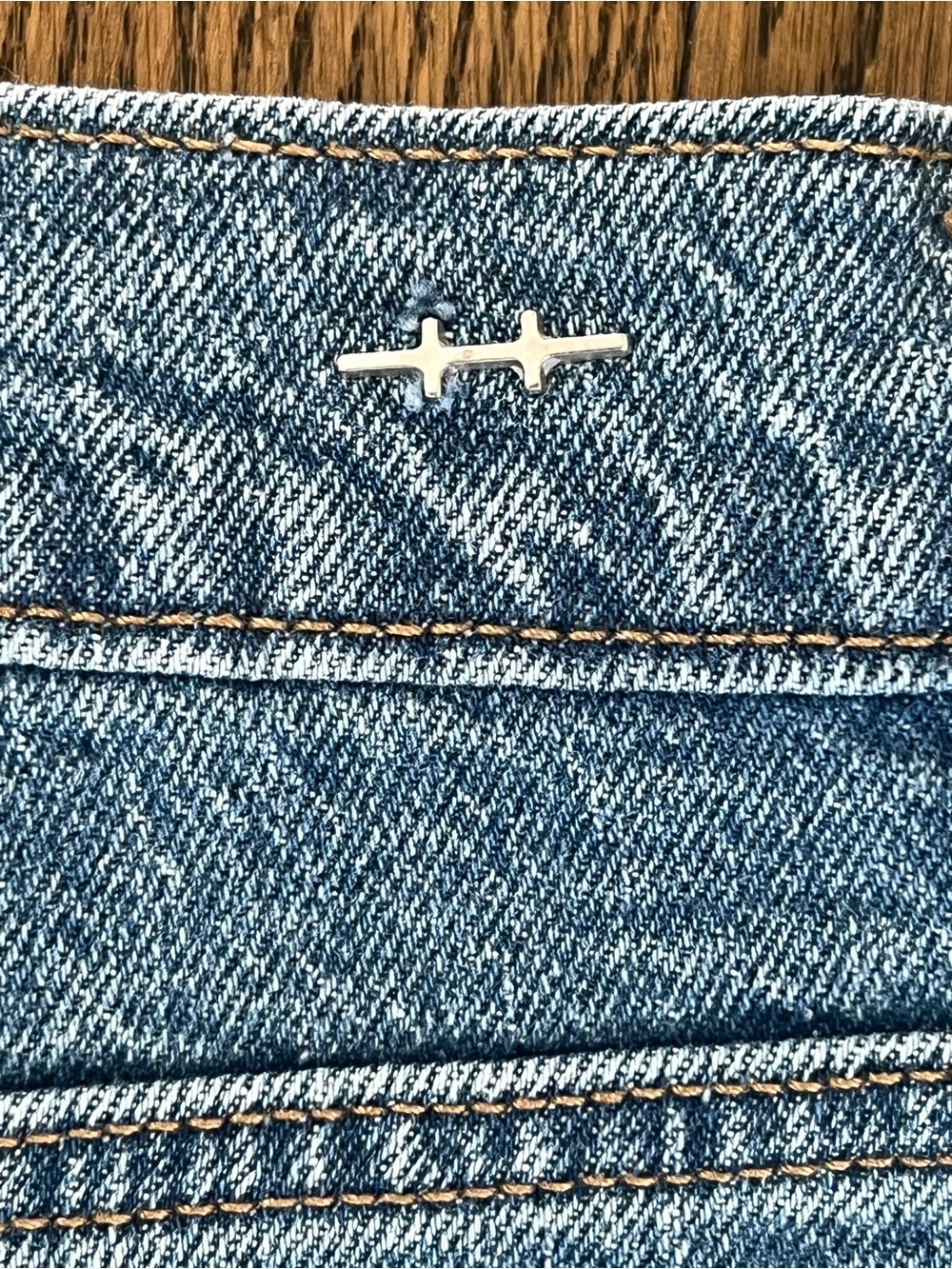 Habitual Two-Tone Wide Leg Jeans in Light Blue Denim - Picture 8 of 8